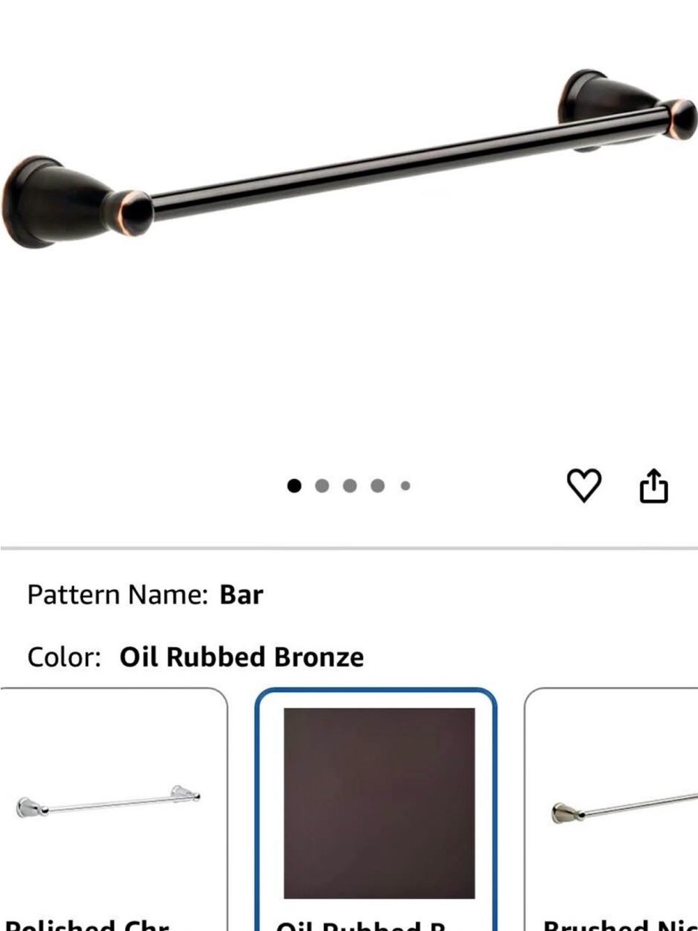 NEW Franklin Brass Kinla -Bath Towel Bar, Rubbed Bronze 18”